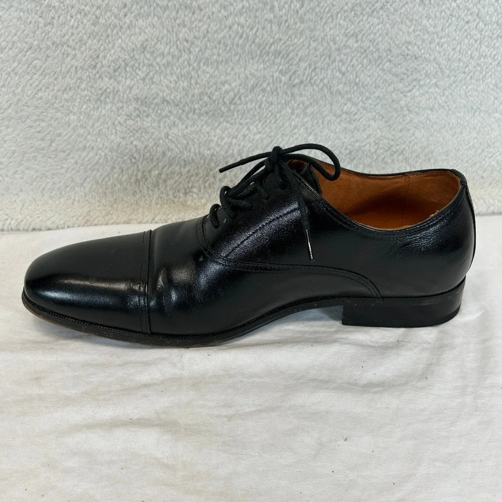 Florsheim Mens Black Leather Cap Toe Oxford Dress Shoes 14180-001 Size 8D